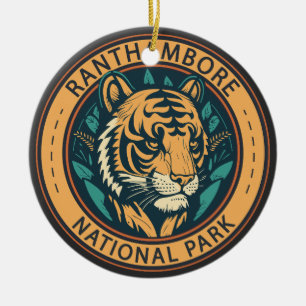 Ranthambore Nationalpark Indien Vintage Keramik Ornament