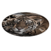 Ranthambourtiger: nah-up fine art. schneidebrett (Ecke)