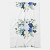 Ranunculus Anemone Hydrangea Rose Weißer Hintergru Geschirrtuch (Vertikal)