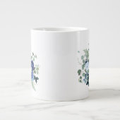 Ranunculus Anemone Hydrangea Rose Weißer Hintergru Jumbo-Tasse (Vorderseite)