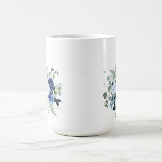 Ranunculus Anemone Hydrangea Rose Weißer Hintergru Kaffeetasse (Mittel)