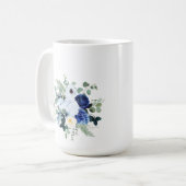 Ranunculus Anemone Hydrangea Rose Weißer Hintergru Kaffeetasse (Vorderseite Links)