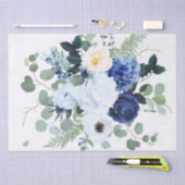 Ranunculus Anemone Hydrangea Rose Weißer Hintergru Seidenpapier (Handwerk)