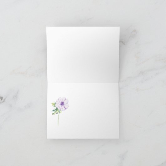 Ranunculus & Anemones Anpassbares Brautparty Dankeskarte (Innenseite)