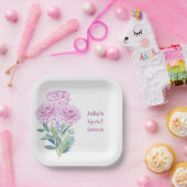 Ranunculus & Anemones Brautparty Personalisiert Pappteller (Party)