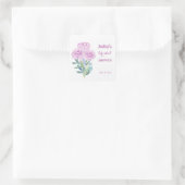 Ranunculus & Anemones Brautparty Personalisiert Quadratischer Aufkleber (Tasche)