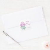 Ranunculus & Anemones Brautparty Personalisiert Quadratischer Aufkleber (Umschlag)