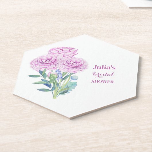 Ranunculus & Anemones Brautparty Personalisiert Untersetzer (angewinkelt)