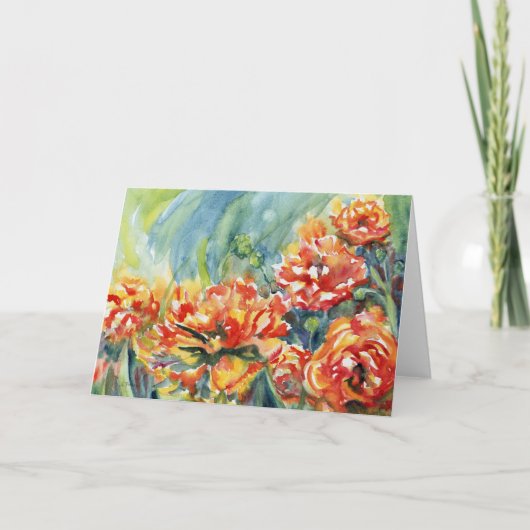 Ranunculus blank Notecards Dankeskarte (Vorderseite)