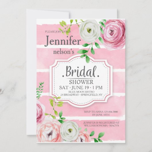 Ranunculus Blume Einladung (Vorderseite)