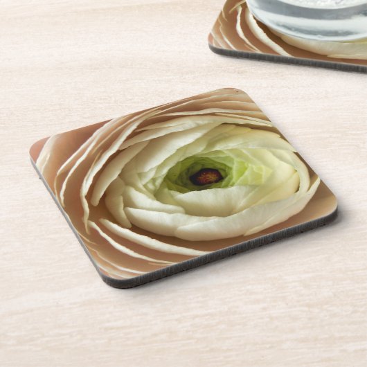 Ranunculus-Blume Getränkeuntersetzer (Linke Seite)