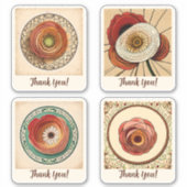 Ranunculus Blume Groovy Retro Personalisiert Aufkleber (Vorderseite)