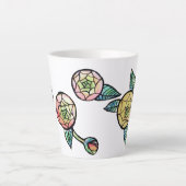 Ranunculus Blume Illustration Niedliche rosa Blume Milchtasse (Vorderseite)