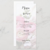 Ranunculus-Blume mit Bestand und Anemon Menükarte (Vorne/Hinten)