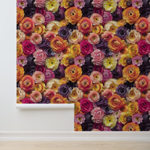 Ranunculus Blume Muster Florist Store Wanddekor Tapete