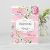 Ranunculus Blume Muttertagskarte Einladung (Stehend Vorderseite)