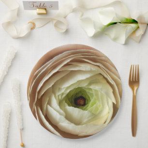 Ranunculus Blume Paper Plate Pappteller