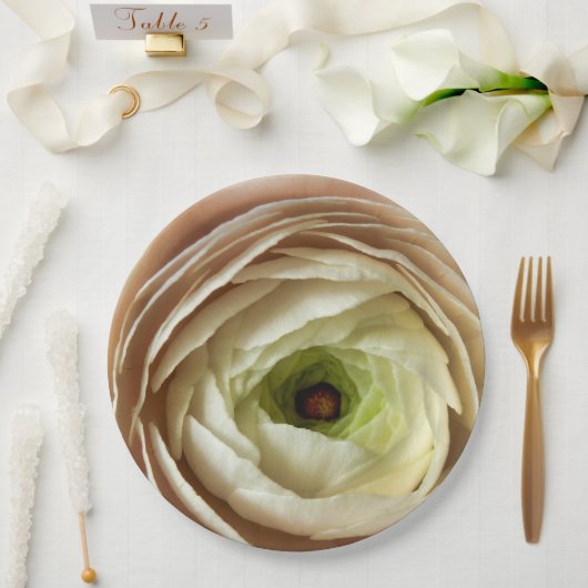Ranunculus Blume Paper Plate Pappteller (Hochzeit)