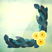 Ranunculus Blume Shop Business Fensteraufkleber (Blatt 3)