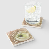 Ranunculus-Blume Steinuntersetzer (Seitenansicht)