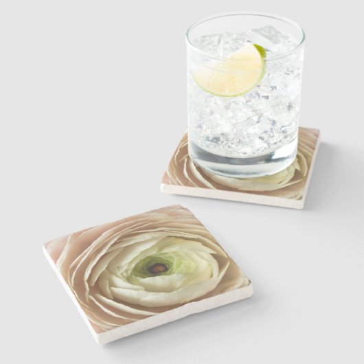 Ranunculus-Blume Steinuntersetzer (Seitenansicht)