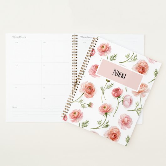 Ranunculus-Blumenmuster-Design Planer (Anzeige)