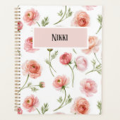 Ranunculus-Blumenmuster-Design Planer (Vorderseite)