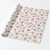 Ranunculus-Blumenmuster Geschenkpapier (Ungerollt)