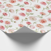 Ranunculus-Blumenmuster Geschenkpapier (Ecke)