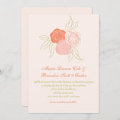 Ranunculus-Blumenstrauß-Hochzeits-Einladung Einladung (Vorne/Hinten)