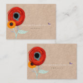 Ranunculus boutonniere Designer Visitenkarte (Vorne/Hinten)