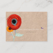 Ranunculus boutonniere Designer Visitenkarte (Rückseite)