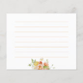 Ranunculus Bridal Shower Recipe Card (Rückseite)