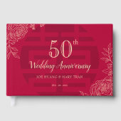 Ranunculus chinesischer Hochzeitstag Gästebuch (Vorderseite)