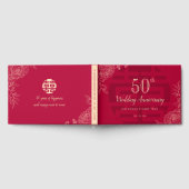 Ranunculus chinesischer Hochzeitstag Gästebuch (Voll)