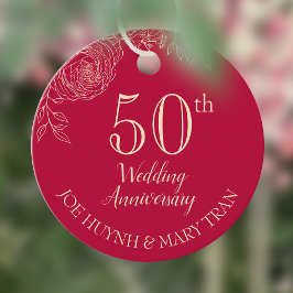 Ranunculus chinesischer Hochzeitstag Geschenkanhänger