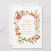 Ranunculus Citrus Summer Wedding Save the Date Einladung (Vorderseite)