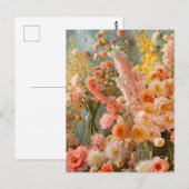 Ranunculus-, Freesien- und Dahliensträuße in Paste Postkarte (Vorne/Hinten)