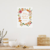 Ranunculus-Garten-Hochzeits-Willkommensschild Poster (Küche)