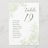 Ranunculus Hochzeitskarte Programm (Vorderseite)