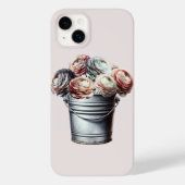 Ranunculus in Tin Pail Rustic Glam Pink Case-Mate iPhone Hülle (Rückseite)