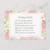Ranunculus & Lace Peach Wedding Well Well Well Car Begleitkarte (Vorderseite)