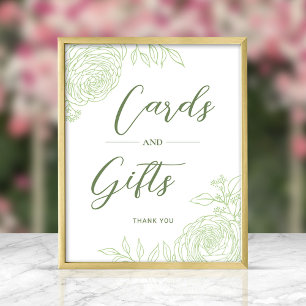 Ranunculus Line Art Gifts & Cards Zeichen Poster