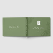 Ranunculus Line Art Monogram Wedding Guest Book Gästebuch (Voll)