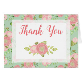 Ranunculus Minze Floral Spring Danke Karte