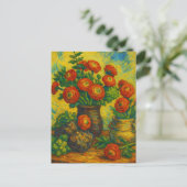 Ranunculus Postcard Postkarte (Stehend Vorderseite)