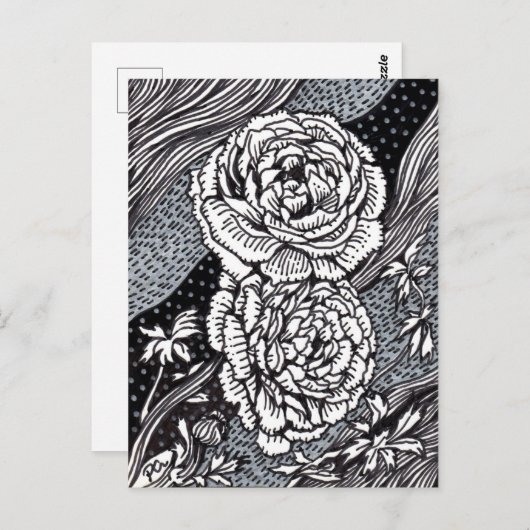 Ranunculus Postkarte (Vorne/Hinten)