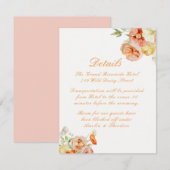 Ranunculus-Sommer-Gartenhochzeit Details Karte (Vorne/Hinten)