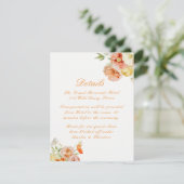 Ranunculus-Sommer-Gartenhochzeit Details Karte (Stehend Vorderseite)