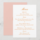 Ranunculus Sommergarten Hochzeitsmenü Karte (Vorne/Hinten)